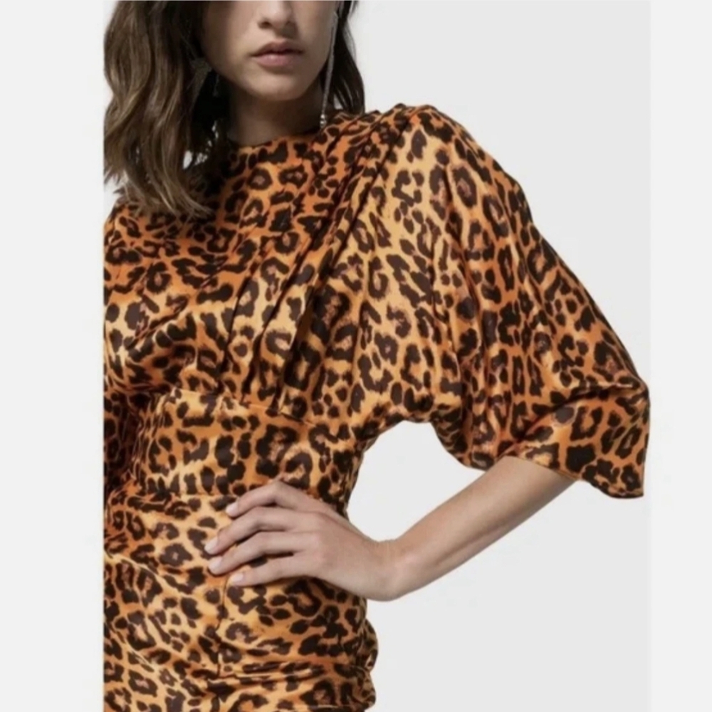 The Attico Leopard Print Maxi Dress